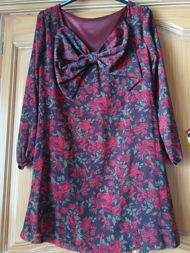 Vestido manga larga mujer