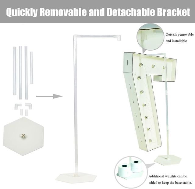 Números 1 y 5 iluminados para decoración cumpleaño
