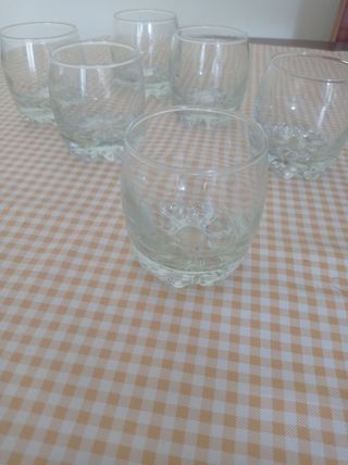 6 vasos de cristal 
