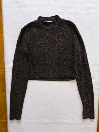 Top manga larga de fiesta talla M pull&b