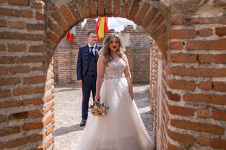 Vestido de Novia estilo semi-princesa.
