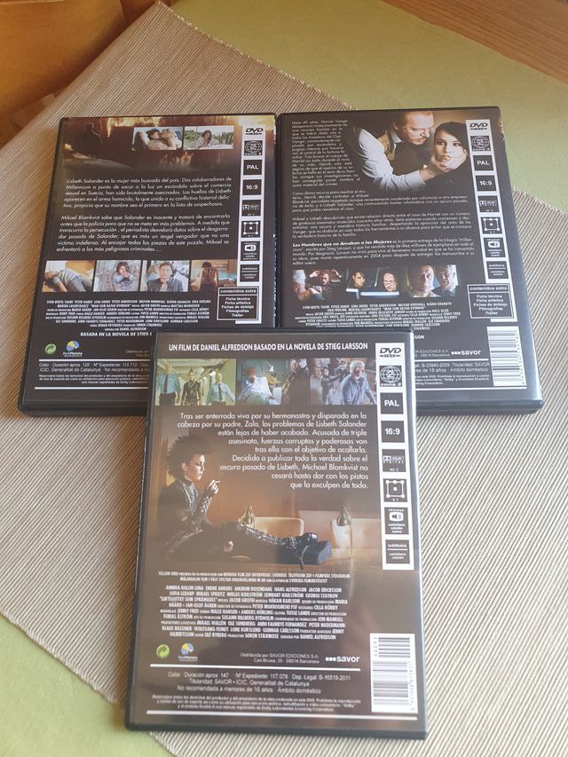 Trilogía MILLENNIUM 1-2-3. 3 Dvd´s Nuevos.