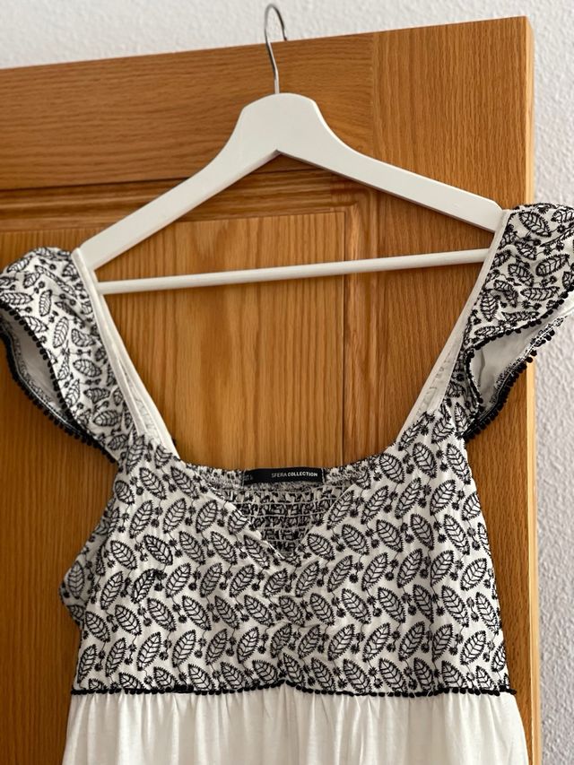Vestido Sfera blanco/negro T/L 42