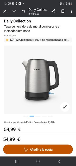 Philips hervidor de agua (nuevo 54 euros