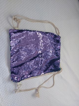 Mochila niña lentejuelas bicolor