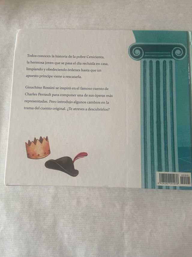 Libro la cenicienta, opera para niños.