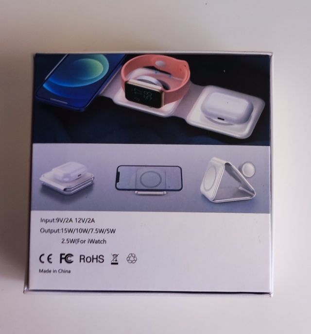 Caricabatterie per iPhone compatibile 3 in 1 da 15 W