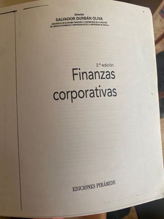 Libro finanzas corporativas 2a edición Pirámide
