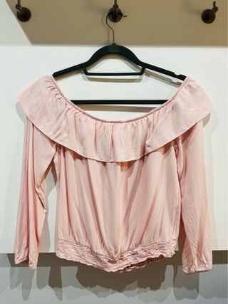 🎈 Blusa rosa pastel con volante Solo envio🎈