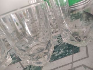 6 Vasos anchos de cristal