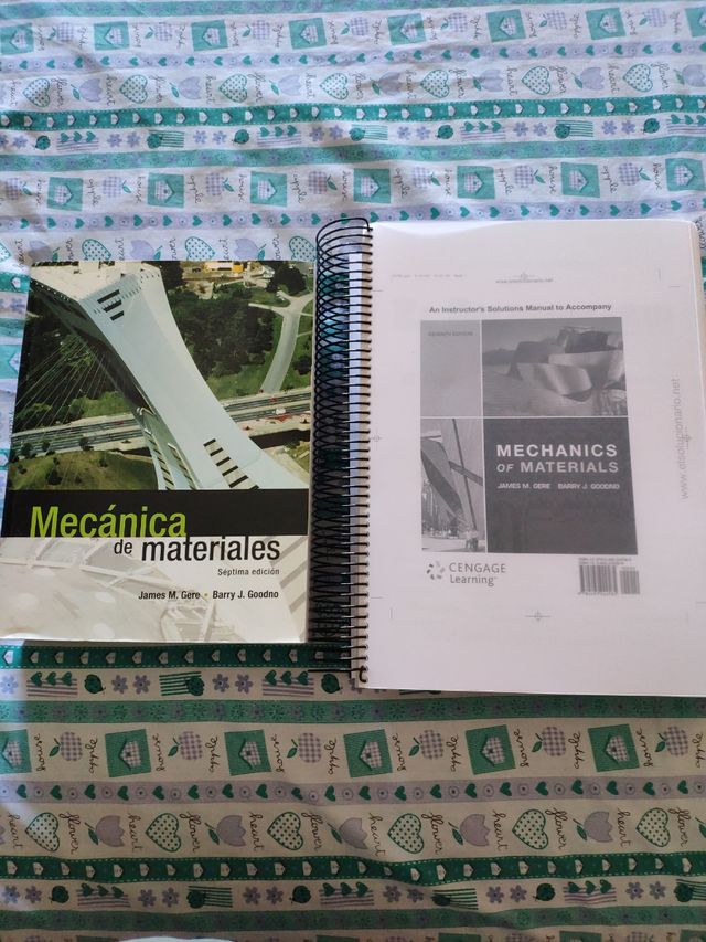 Mecánica de materiales 7ed. Gere + solucion