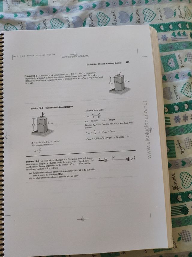Mecánica de materiales 7ed. Gere + solucion