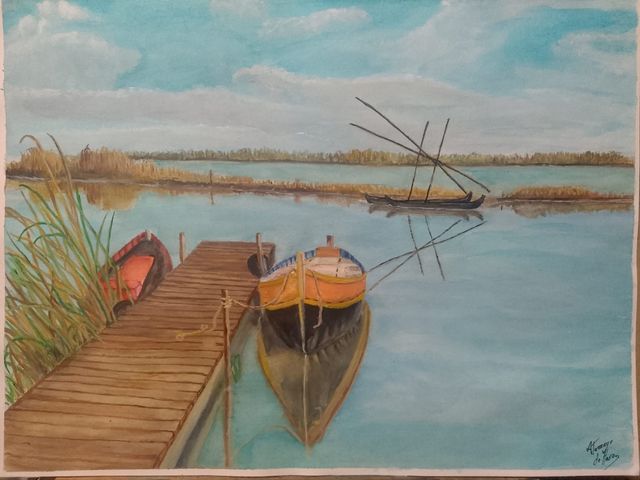 Barca en la albufera Valenciana