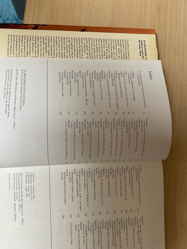 Libro LE SPLENDIDE CITTÀ D’ITALIA  1982