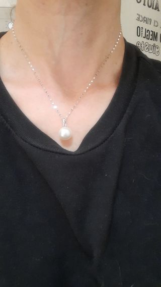 Catenina con pendente perla