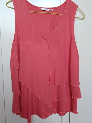 Camiseta de tirantes salmón 