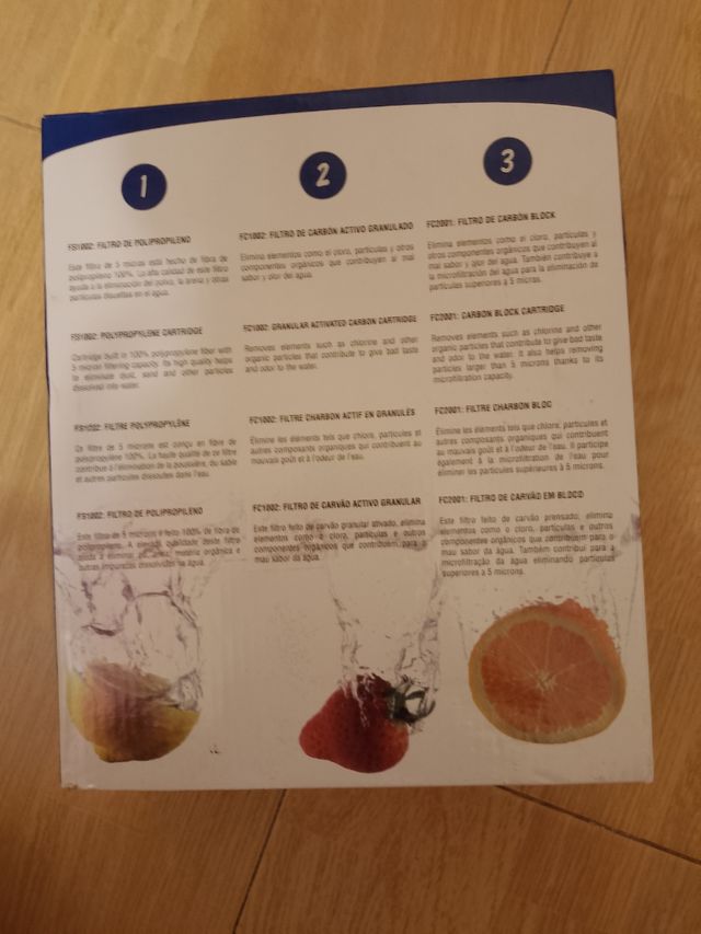 Filtro de carbón de agua