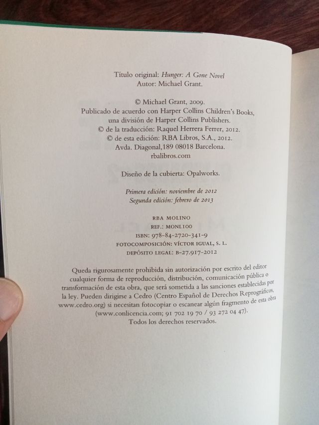 Libro de Michael Grant