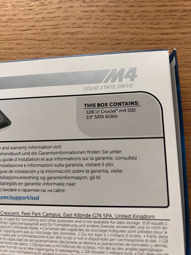 Crucial SSD M4 128 GB