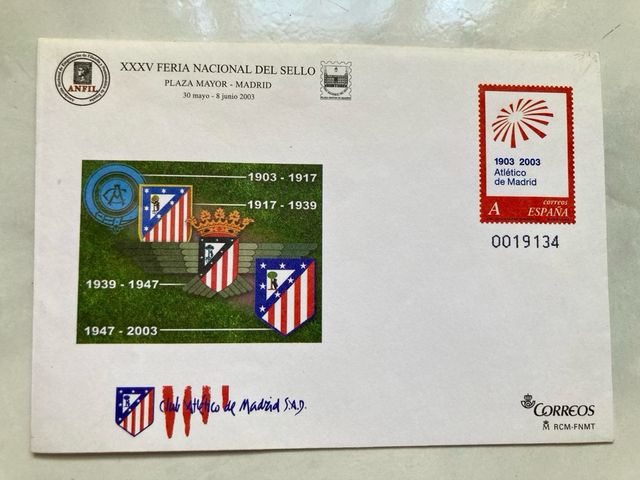 Sellos centenario Atlético de Madrid