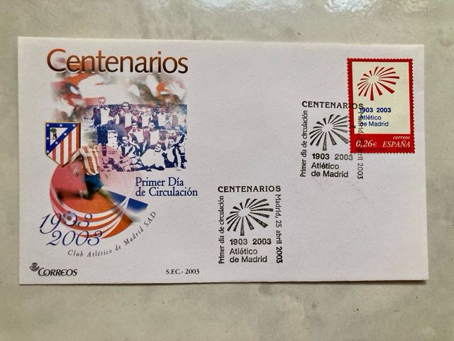 Sellos centenario Atlético de Madrid