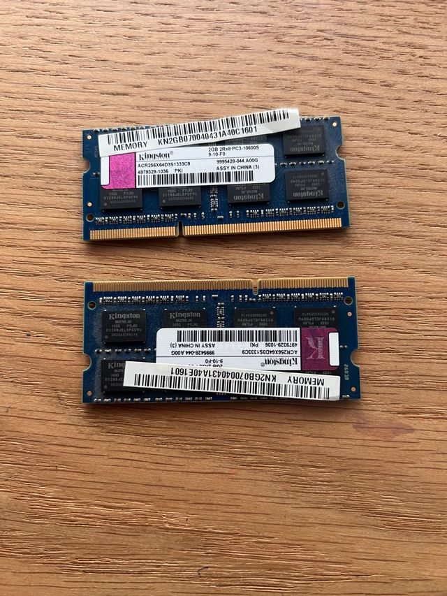 Memoria RAM 4GB (2x2GB) Kingston