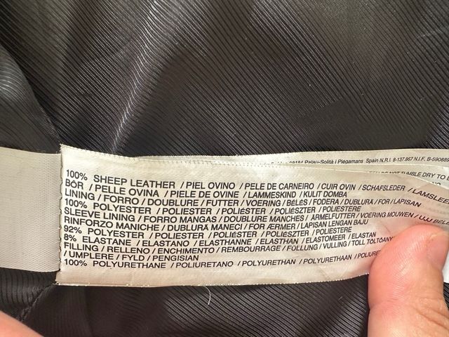 Chaqueta piel cremalleras 