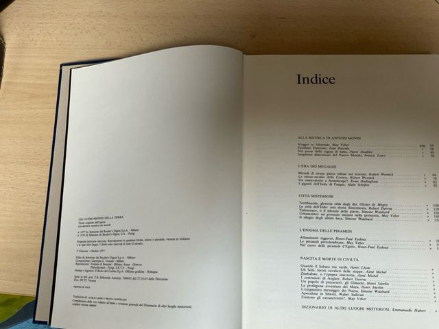 Libro GLI ULTIMI MISTERI DELLA TERRA 1977