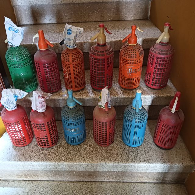 Sifons de Vidre amb funda protectora de plàstic