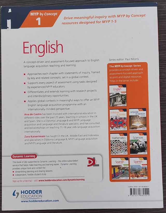 English for the IB MYP 1 (Phases 1-6): by Concept