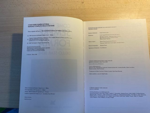 Libro COME ESSERE SEMPRE IN FORMA 1990
