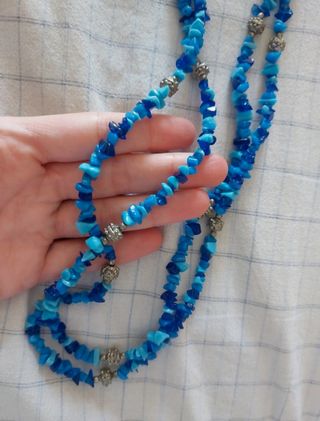 Collana donna con pietre azzurre