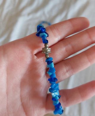 Collana donna con pietre azzurre