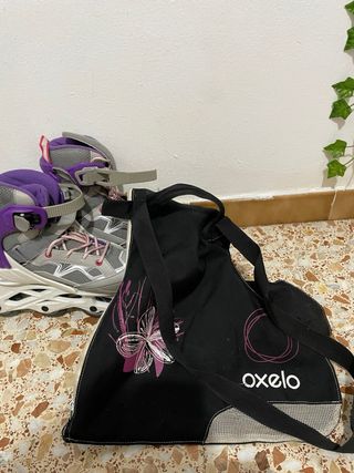 Patines de línea del decathlon con funda