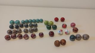 Abalorios de cerámica esmaltada
