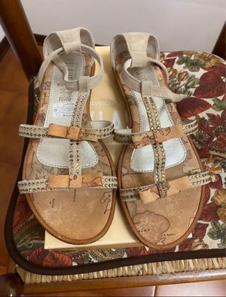 Sandali da donna in pelle