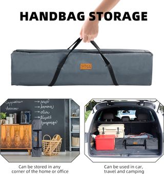 Silla-mecedora portátil de camping XXL 100kg gris