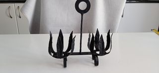 Aceitera vinagrera de hierro forjado