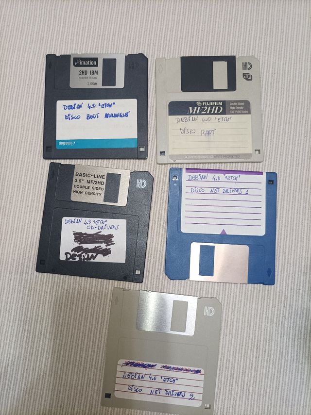 Discos instalación Debian 4.0 "Etch"