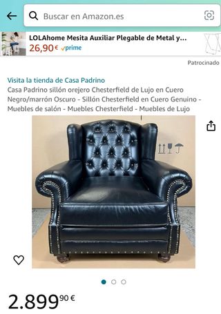 Sillón  orejero chesterfield xl 