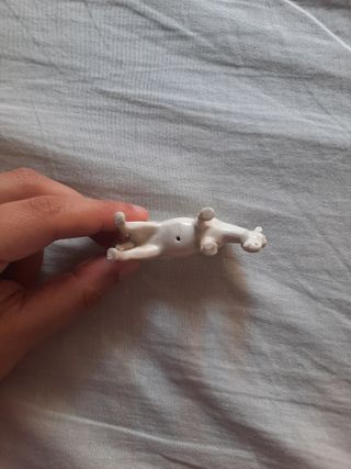 Miniatura de caballo blanco porcelana vintage
