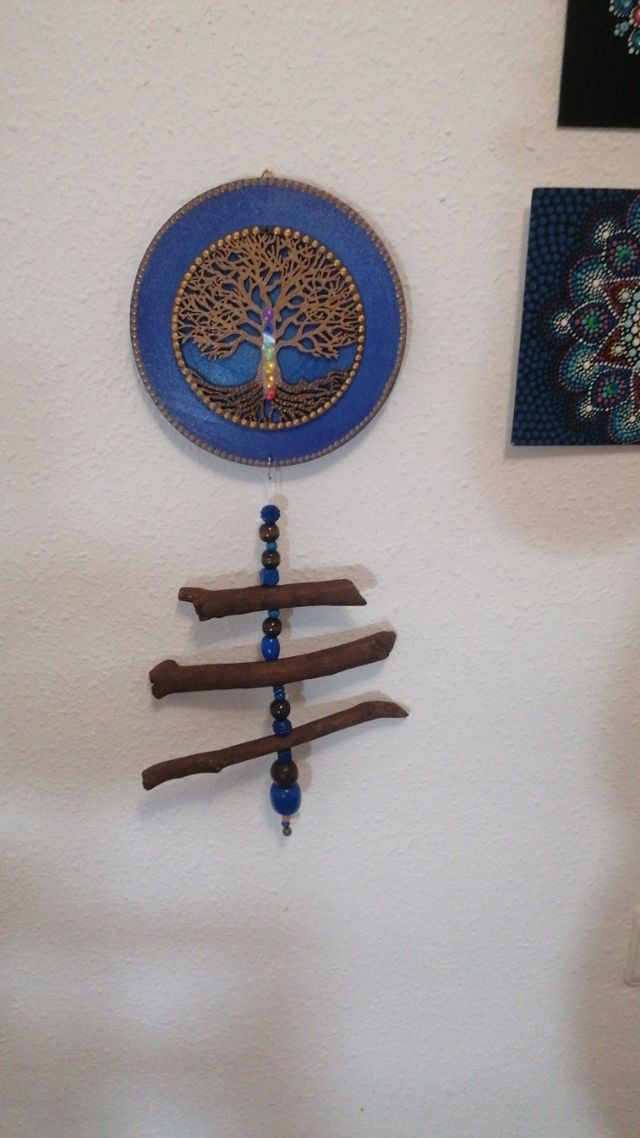 Móvil de viento artesanal