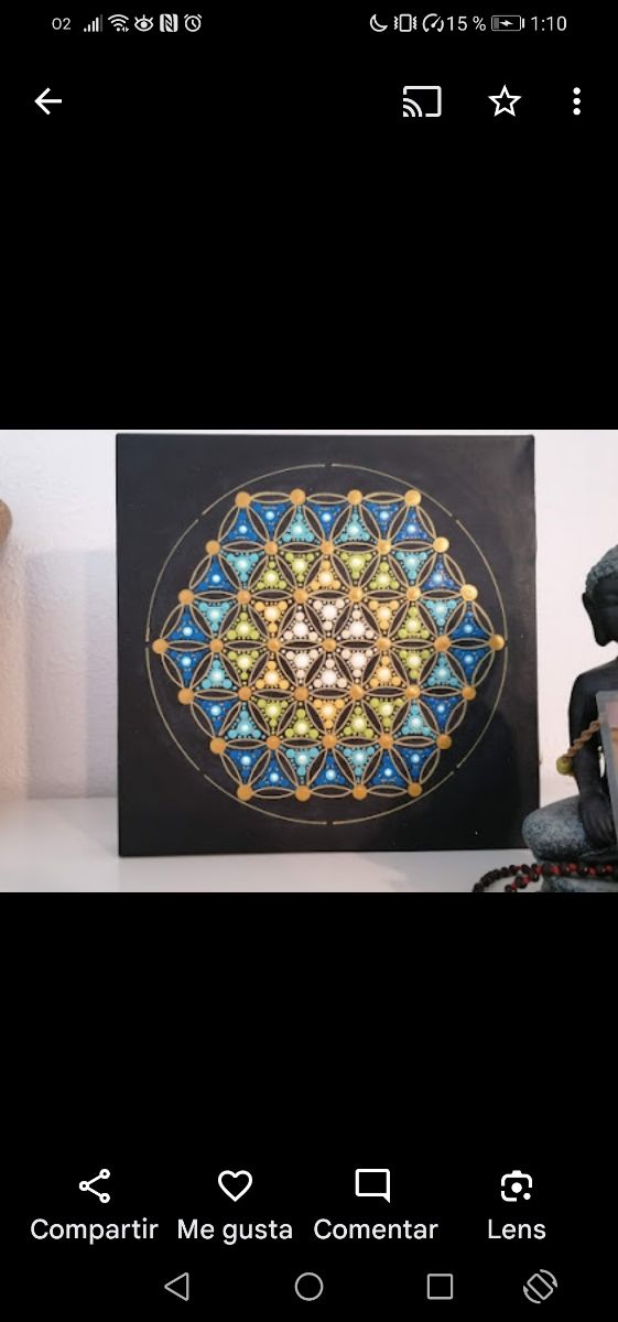 Cuadro artesanal puntillismo