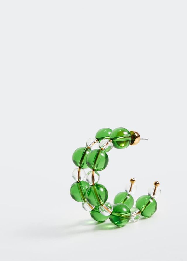 Pendientes Aro Cristal verdes Nuevos