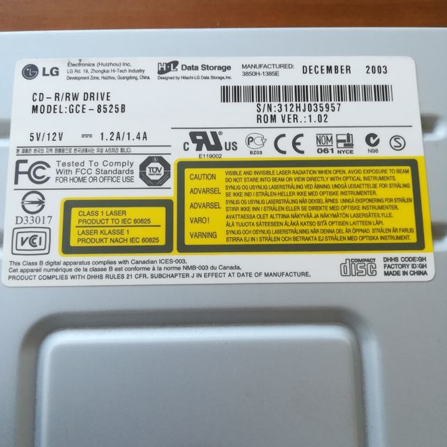 Regrabadora CD-R/RW LG GCE-8525B