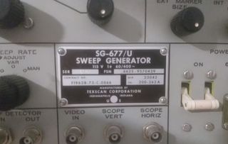 RF Sweep Generator Texscan Corp SG-677/U U.S. NAVY