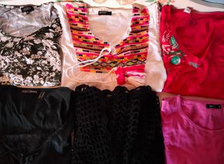 Lote de 6 camisetas de mujer para verano