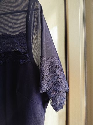 Rebajas!! Vestido azul con encaje talla grande