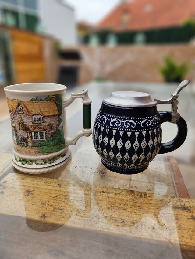 Jarras cerveza artesania inglesa y alemana