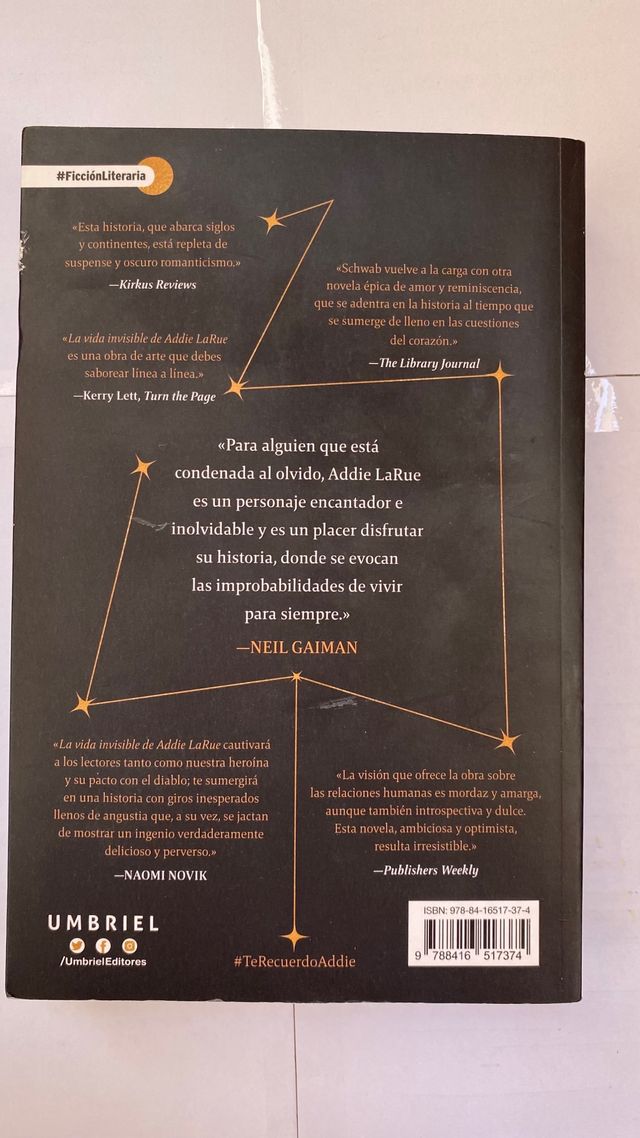 Libro: La vida invisible de Addie LaRue